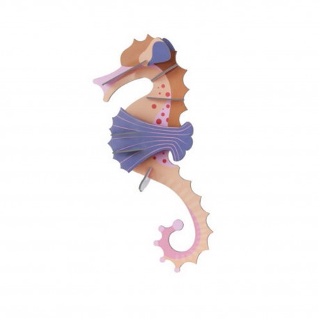 hippocampe decoration murale studio roof pink seahorse