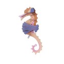 hippocampe decoration murale studio roof pink seahorse