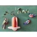 Oiseau décoratif carton pivert Studio Roof Woodpecker