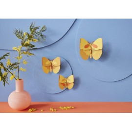 Papillons décoration murale Studio Roof Yellow Butterflies set de 3