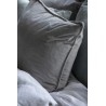grande housse de coussin velours qualité epais uni gris clair ib laursen