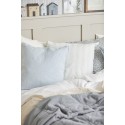 housse coussin coton blanc rayures bleu clair 60 x 60 ib laursen