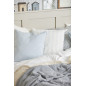 housse coussin coton blanc rayures bleu clair 60 x 60 ib laursen