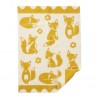 petit plaid bebe laine agneau jaune renards klippan fox