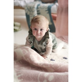 couverture bebe rose laine agneau bio klippan picnic