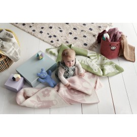 couverture bebe rose laine agneau bio klippan picnic