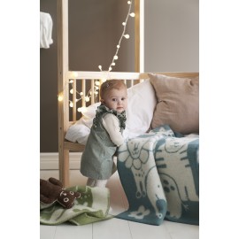 couverture bebe laine agneau bleue animaux klippan picnic