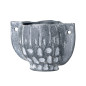 cache pot original bleu gres artisanal bloomingville oney
