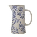 pichet gres blanc peint fleurs bleus bloomingville petunia