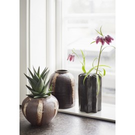vase multi trous gres rouge artisanal rustique madam stoltz