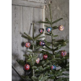 decoration de sapin fabrique a la main coeurs multicolore madam stoltz