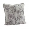 housse coussin coton gris clair broderie madam stoltz