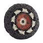Coussin rond brodé coton Madam Stoltz Coussin rond brodé coton Madam Stoltz