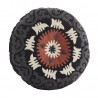 Coussin rond brodé coton Madam Stoltz