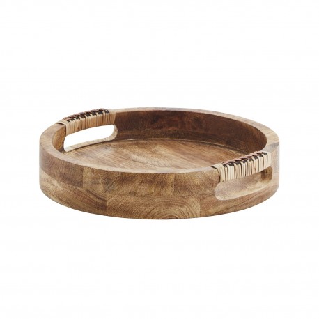 petit plateau rond bois rustique manguier madam stoltz