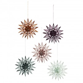 decoration de sapin papier couleur flocons etoiles madam stoltz