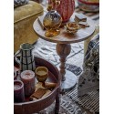 gueridon bout de canape chic bois fonce marbre noir bloomingville pierre