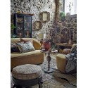 gueridon bout de canape chic bois fonce marbre noir bloomingville pierre