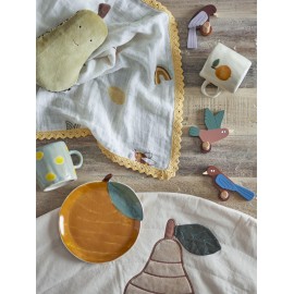 petite assiette orange gres bloomingville agnes