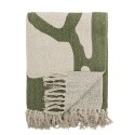 plaid contemporain design coton recycle vert bloomingville dalmine
