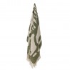 plaid contemporain design coton recycle vert bloomingville dalmine