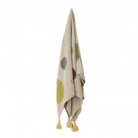 plaid pois cercles multicolore coton recycle bloomingville clennie