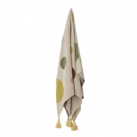 plaid pois cercles multicolore coton recycle bloomingville clennie