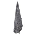 plaid coton recycle classique bleu bloomingville breso