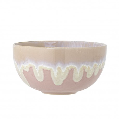bol petit dejeuner rose pastel gres artisanal bloomingville louisa