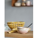 bol petit dejeuner rose pastel gres artisanal bloomingville louisa