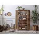 cache pot decoratif bleu marron gres bloomingville ina