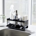 porte eponge evier egouttoir acier noir organiseur yamazaki