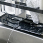 porte eponge evier egouttoir acier noir organiseur yamazaki
