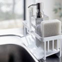 porte eponge evier cuisine egouttoir acier blanc yamazaki tower