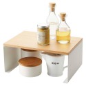 etagere rangement plan de travail bois empilable yamazaki tosca
