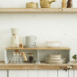 etagere rangement plan de travail bois empilable yamazaki tosca
