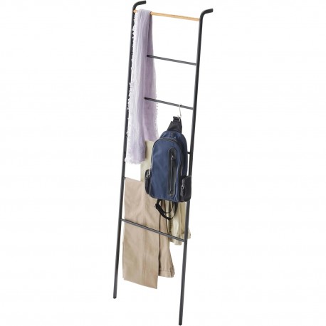 echelle porte serviette acier noir design yamazaki tower
