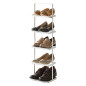 etagere a chaussures verticale compacte acier blanc yamazaki