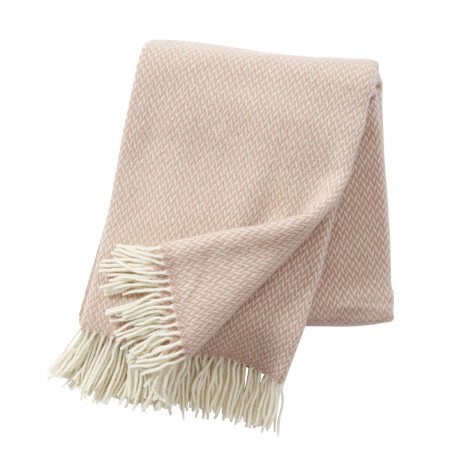 plaid laine merinos rose pale nude poudre klippan pulse