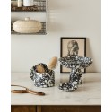 corbeille a fruits sur pied terrazzo noir decorative nordal