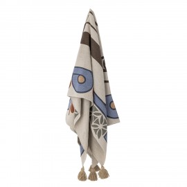 plaid motif colore design contemporain coton recycle bloomingville