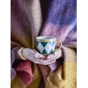 mug gres motif geometrique dore vert bloomingville jolly