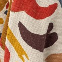 plaid coton recycle multicolore motif abstrait bloomingville horus