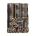 plaid bleu petits carreaux multicolores bloomingville lazzario