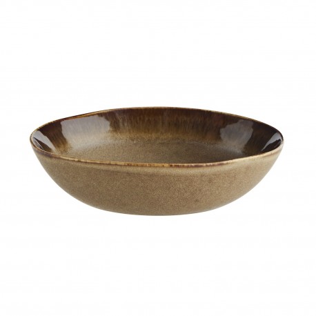 bol assiette creuse rustique gres marron madam stoltz
