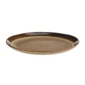 assiette plate marron rustique gres madam stoltz