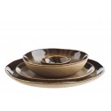 assiette plate marron rustique gres madam stoltz