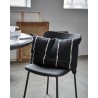 housse de coussin noir raye coton house doctor