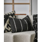 housse de coussin noir raye coton house doctor