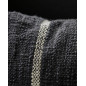housse de coussin noir raye coton house doctor
